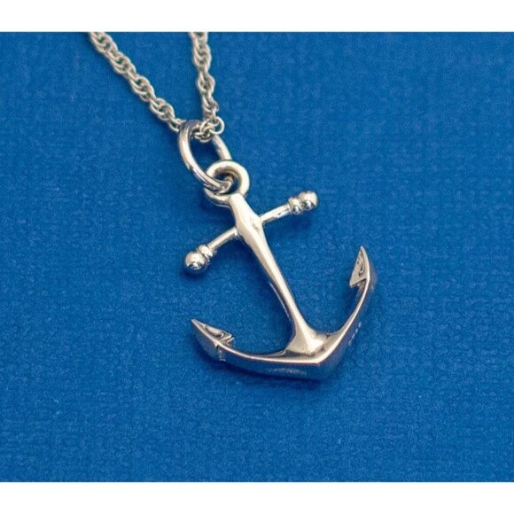18 Inch Silver Anchor Necklace by Avon - D25 - Picture 1 of 4